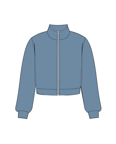 Danni Slate Embossed Bomber Jacket