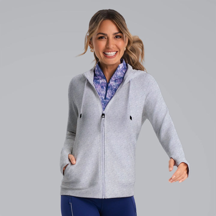 IBKUL Micro Waffle Knit Hood Jacket
