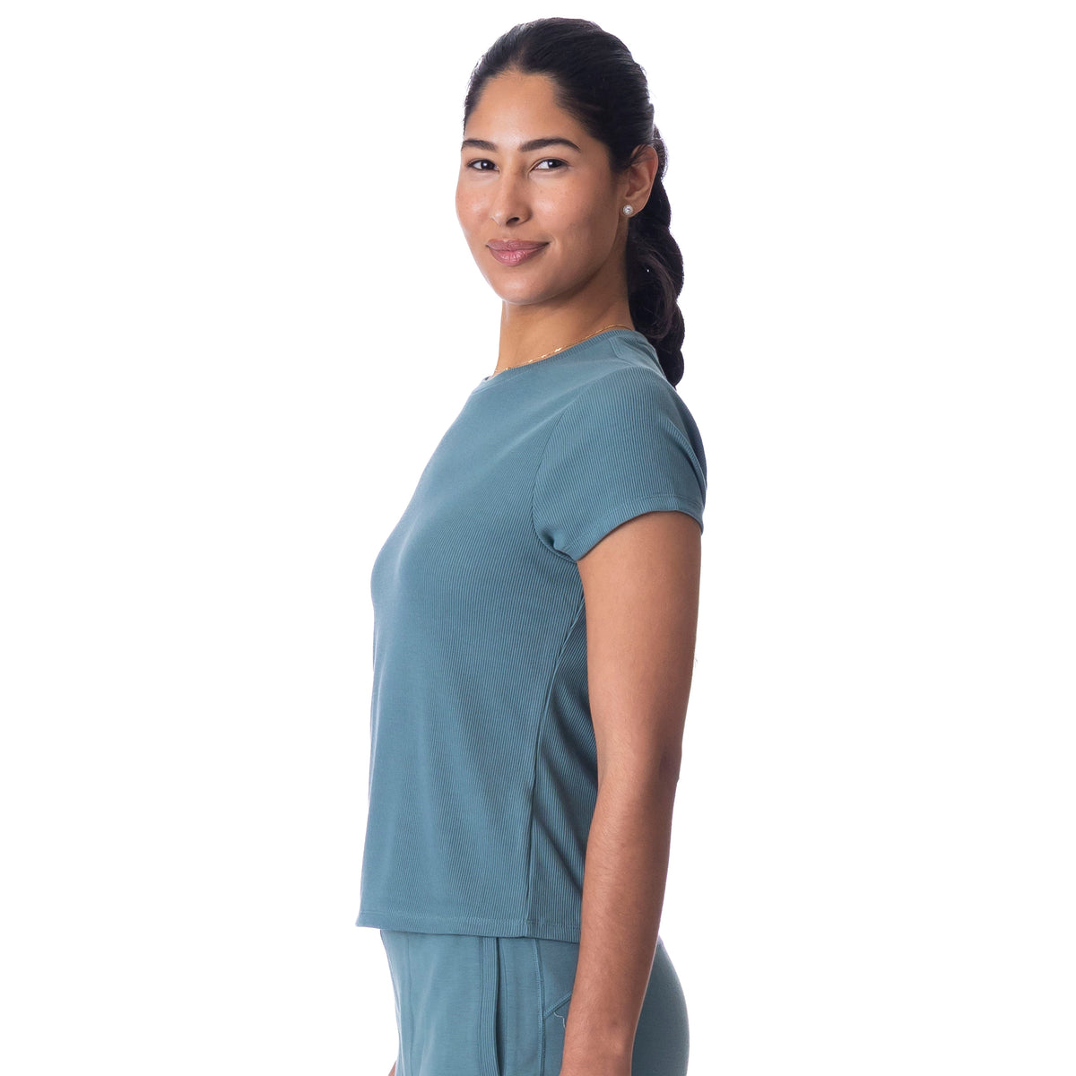 BelynKey Sueded Silver Pine Short Sleeve Transit Tee
