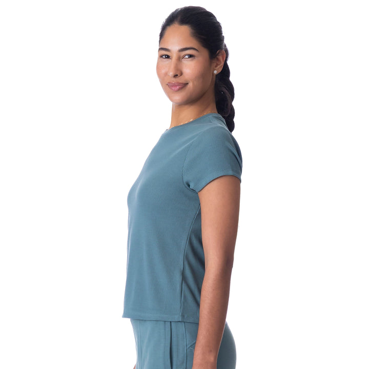 BelynKey Sueded Silver Pine Short Sleeve Transit Tee