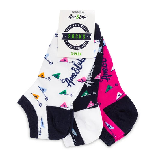 Ame &amp; Lulu Meet Your Match Confetti Tee Socks (3 Pack)