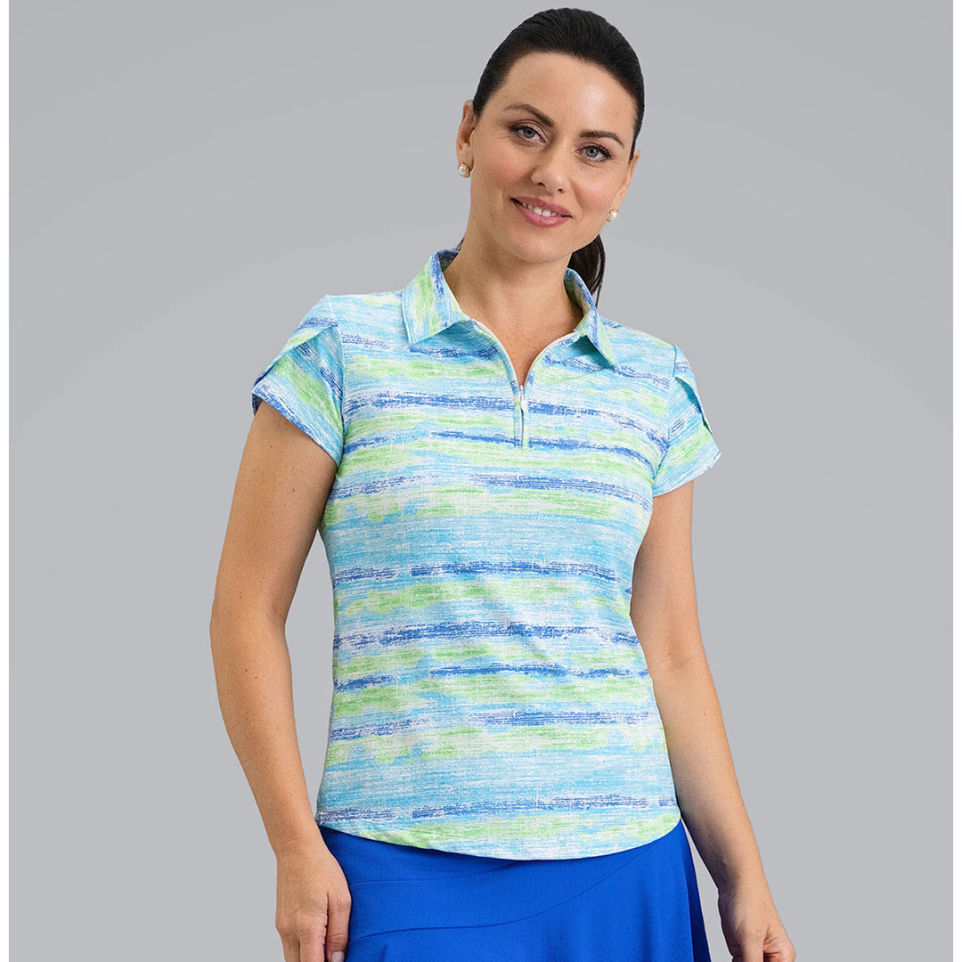 IBKUL Gia Tulip Sleeve Polo
