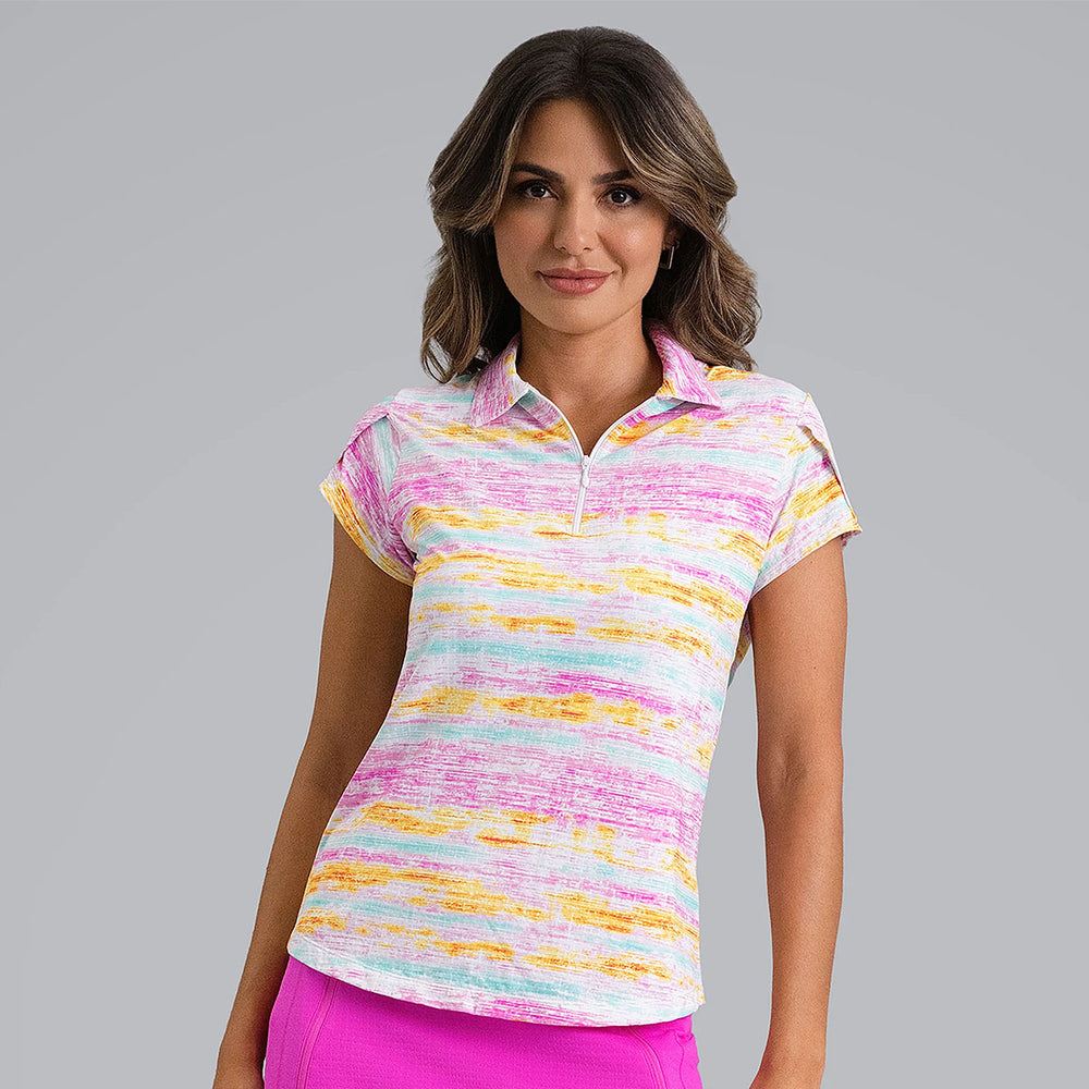 IBKUL Gia Tulip Sleeve Polo
