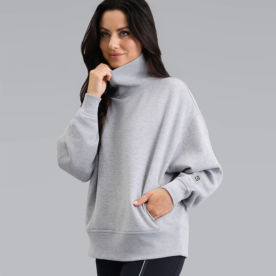 IBKUL Micro Waffle Knit Snuggle Funnel Pullover [2026]