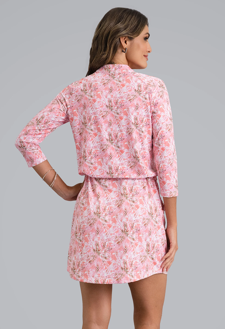 IBKUL Briana 3/4 Sleeve Drawstring Dress
