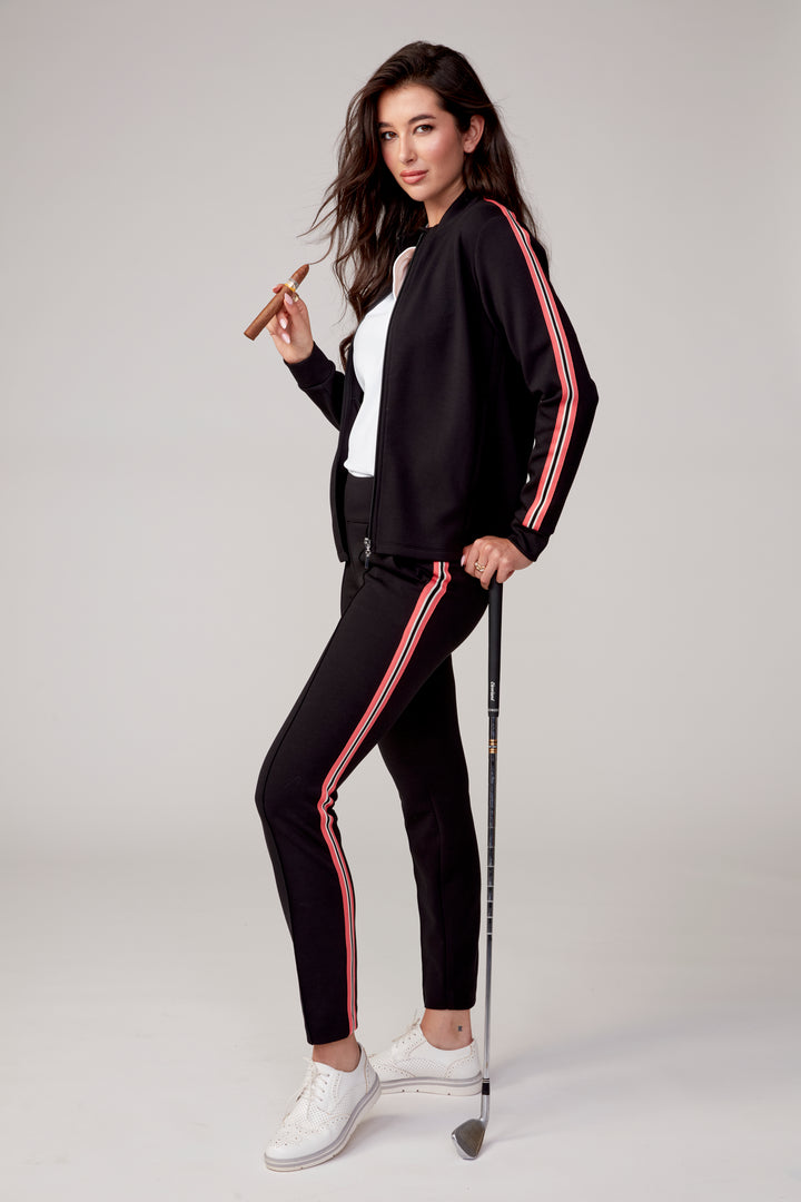 Swing Control Coral Side Stripe Modal Jacket