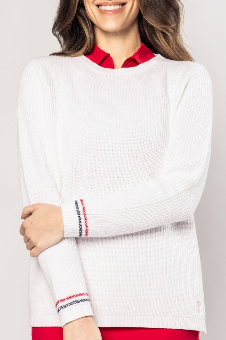Golftini White Darcy Sweater