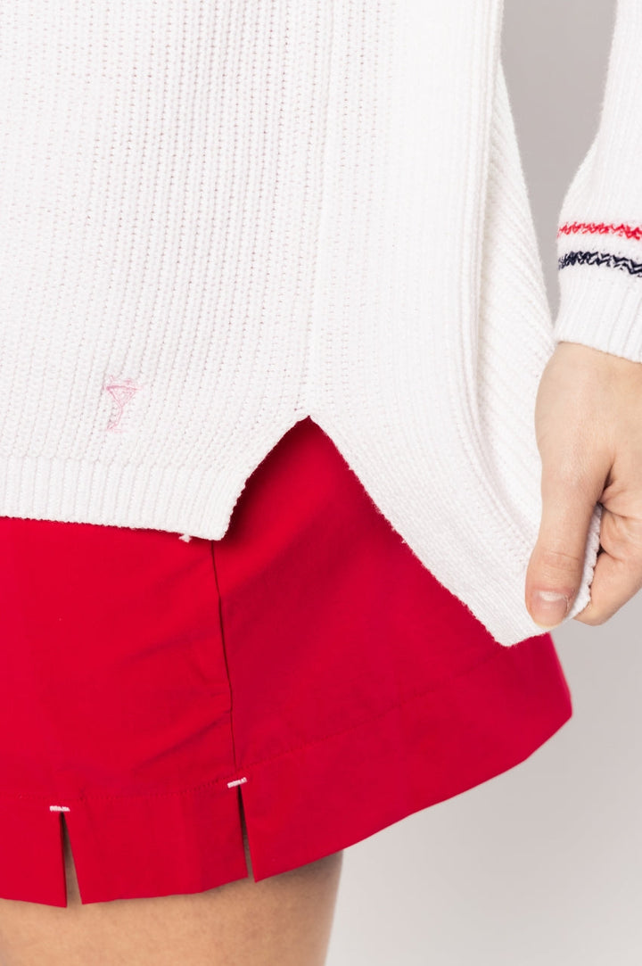 Golftini White Darcy Sweater
