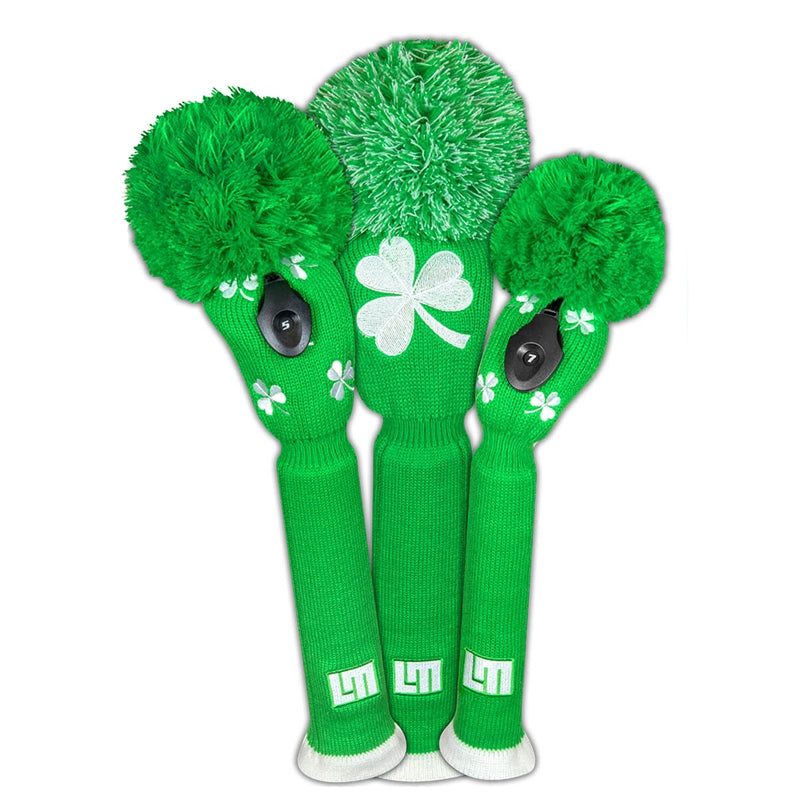 Just4Golf Shamrocks Knit Headcovers With Pom