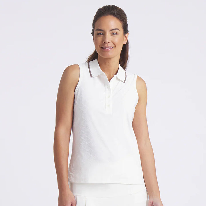 PUMA x AP Sleeveless Jacquard Golf Polo