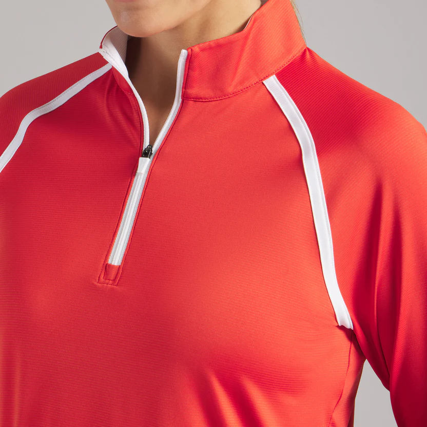 PUMA X Volition Candy Apple Red UV Golf 1/4 Zip