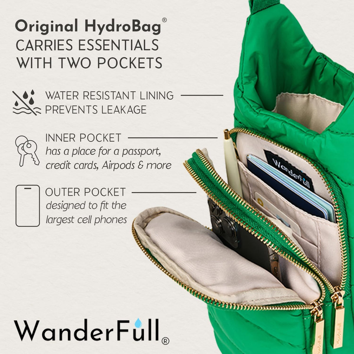 Wanderful Golf Kelly Green HydroBag®