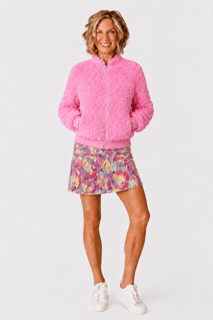 Danni Bomber Cotton Candy Sherpa Jacket