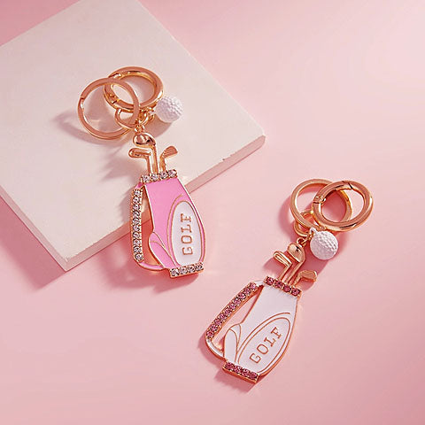 Golf Bag Enamel Bag Charm Keychain