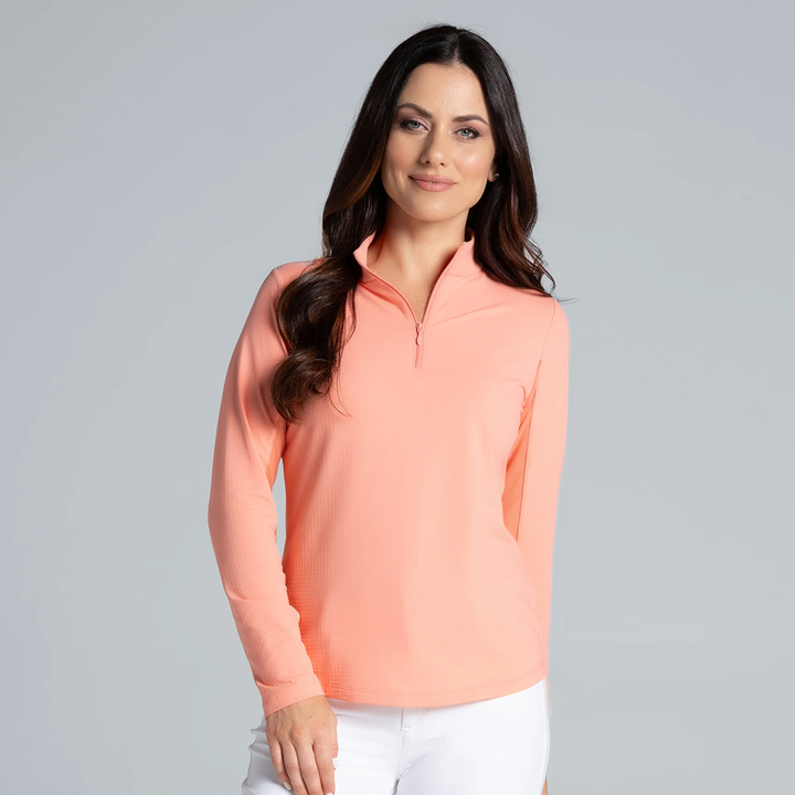 IBKUL Solid Long Sleeve Zip Mock [2026]