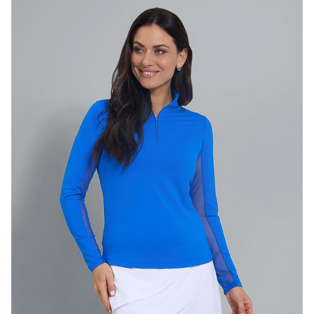 IBKUL Solid Long Sleeve Zip Mock [2026]