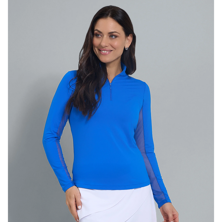 IBKUL Solid Long Sleeve Zip Mock [2026]