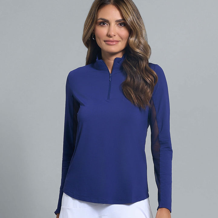 IBKUL Solid Long Sleeve Zip Mock [2026]