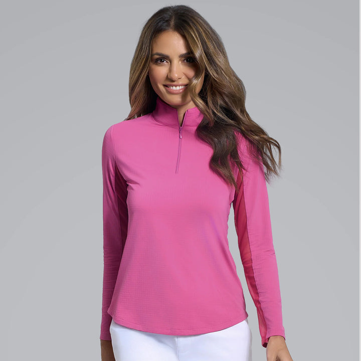 Rose - Solid Long Sleeve Mock Neck Top