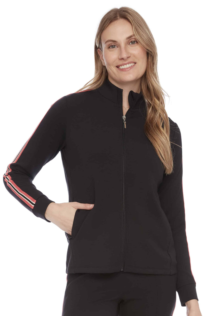 Swing Control Coral Side Stripe Modal Jacket