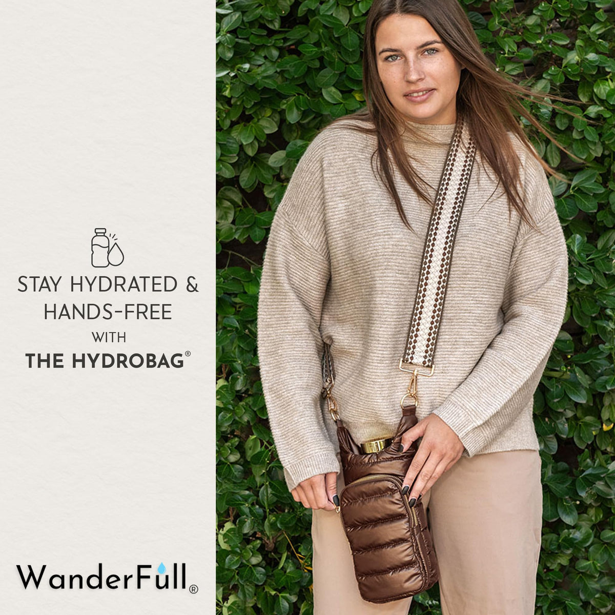 WanderFull Shiny Chocolate Brown HydroBag®