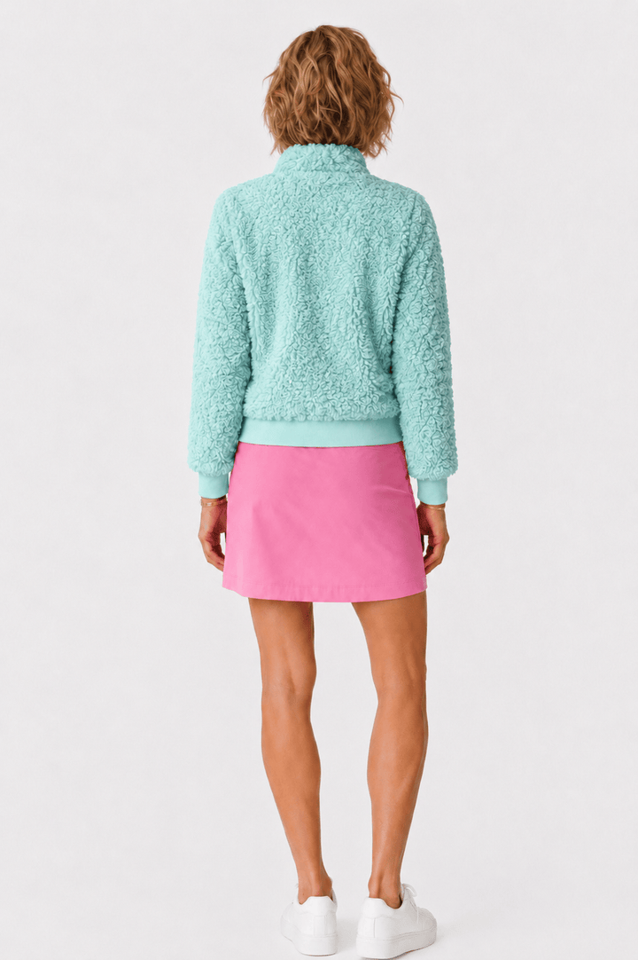 Danni Bomber Mint Julep Sherpa Jacket