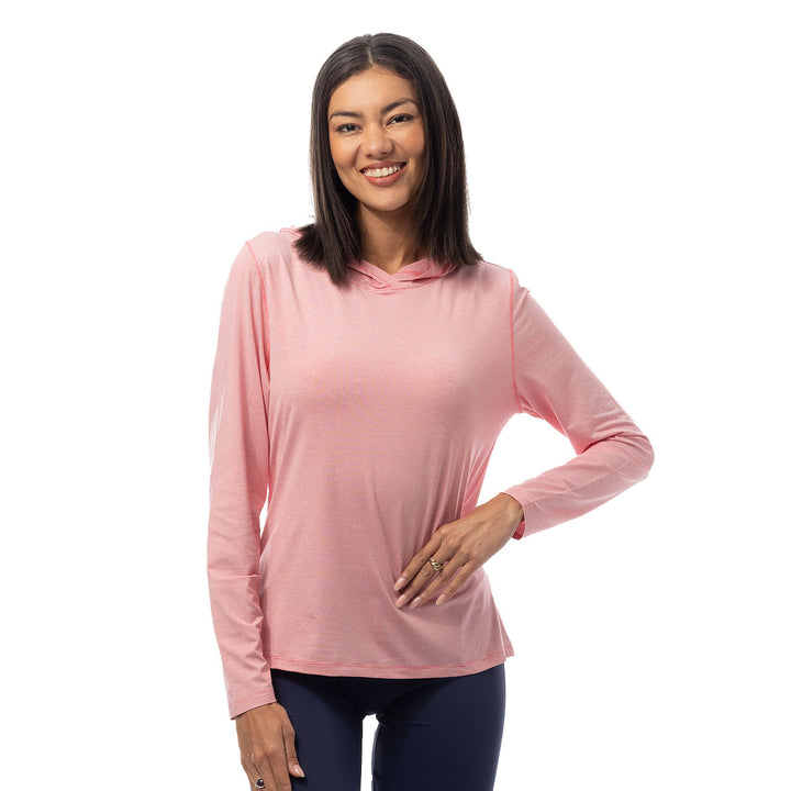 SanSoleil SolMelange Stripe Long Sleeve Hoodie [2026]