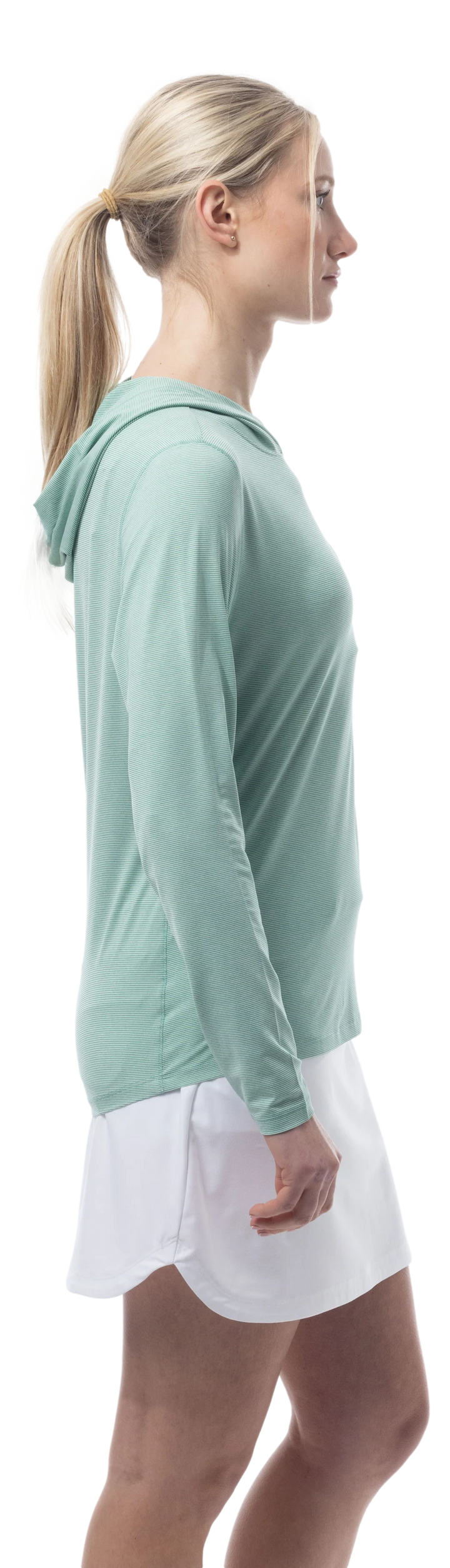 SanSoleil SolMelange Stripe Long Sleeve Hoodie [2026]