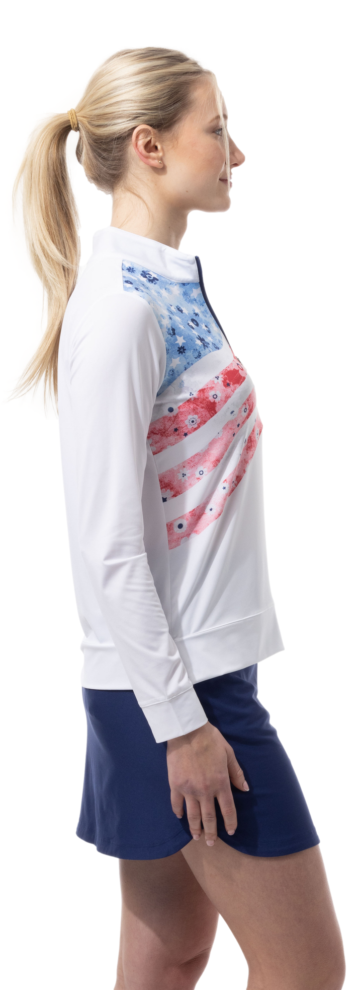 SanSoleil SolCool Liberty Garden Long Sleeve Mock