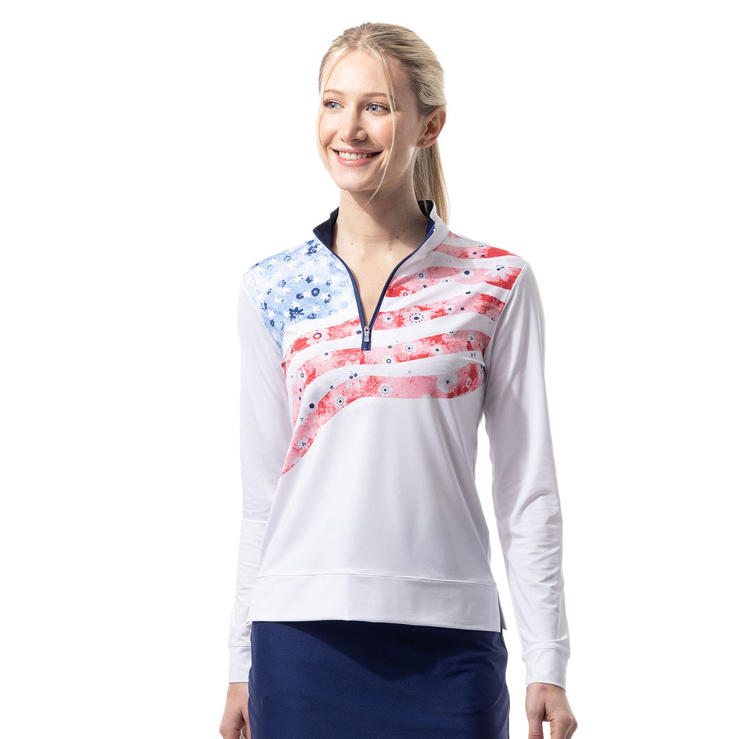 SanSoleil SolCool Liberty Garden Long Sleeve Mock