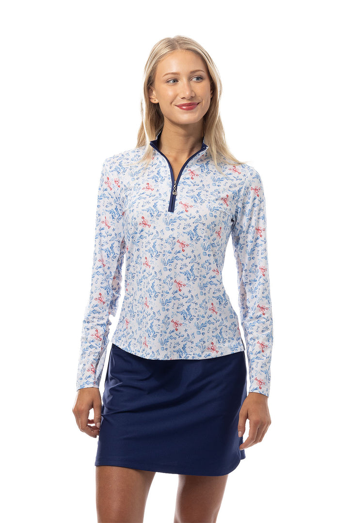 SanSoleil SolCool Lobster Pot Long Sleeve Mock