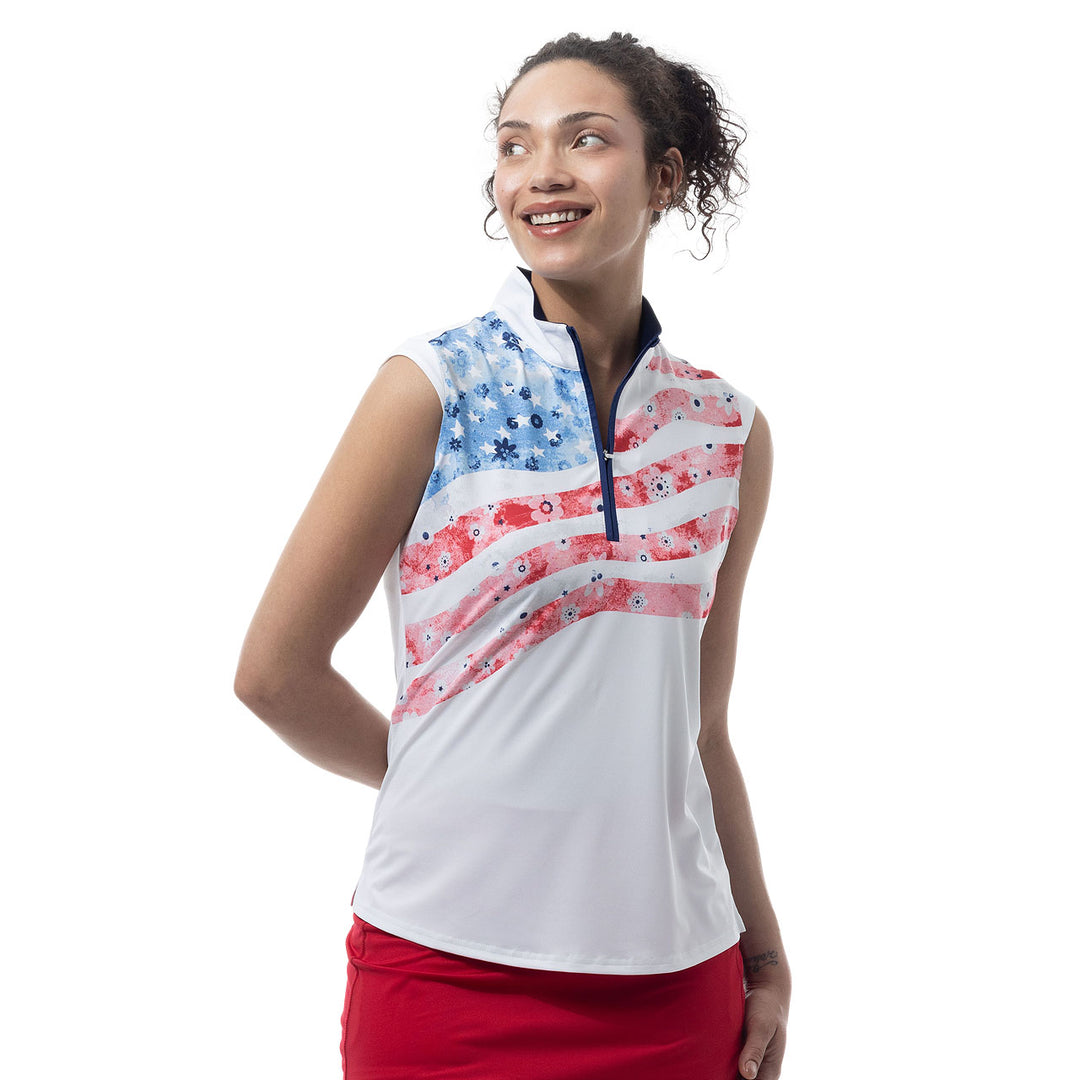 SanSoleil SolCool Liberty Garden Sleeveless Mock
