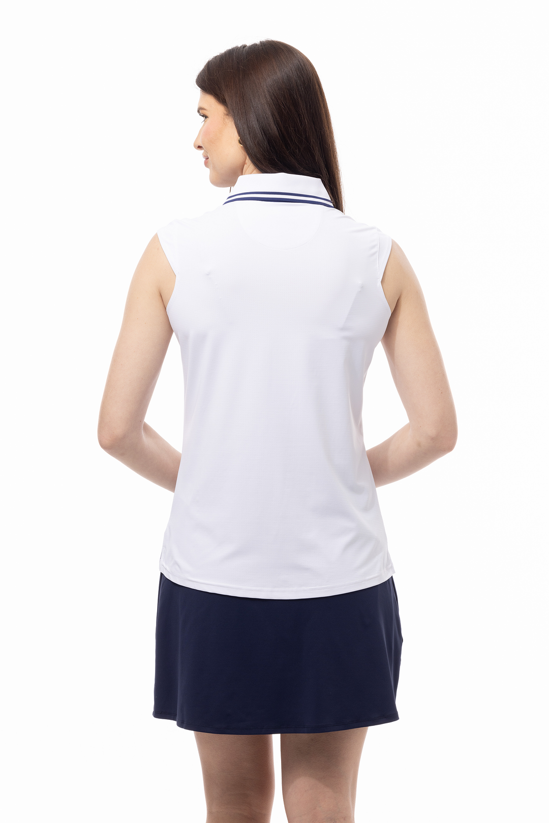SanSoleil Tipped SolairCool Solid Sleeveless Polo [2026]