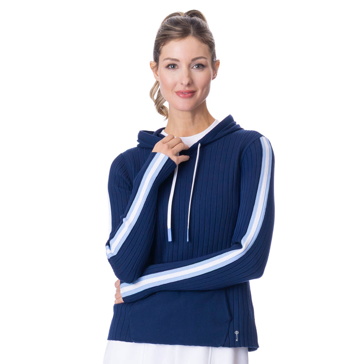 BelynKey Kingston Stripe Ink/Ice Cap Sweater