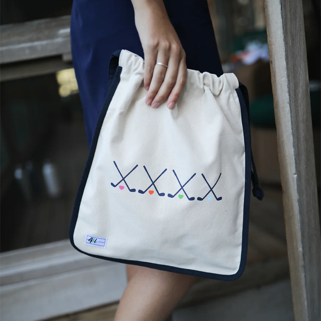 Ame &amp; Lulu Canvas Raleigh Drawstring Shoe Bag