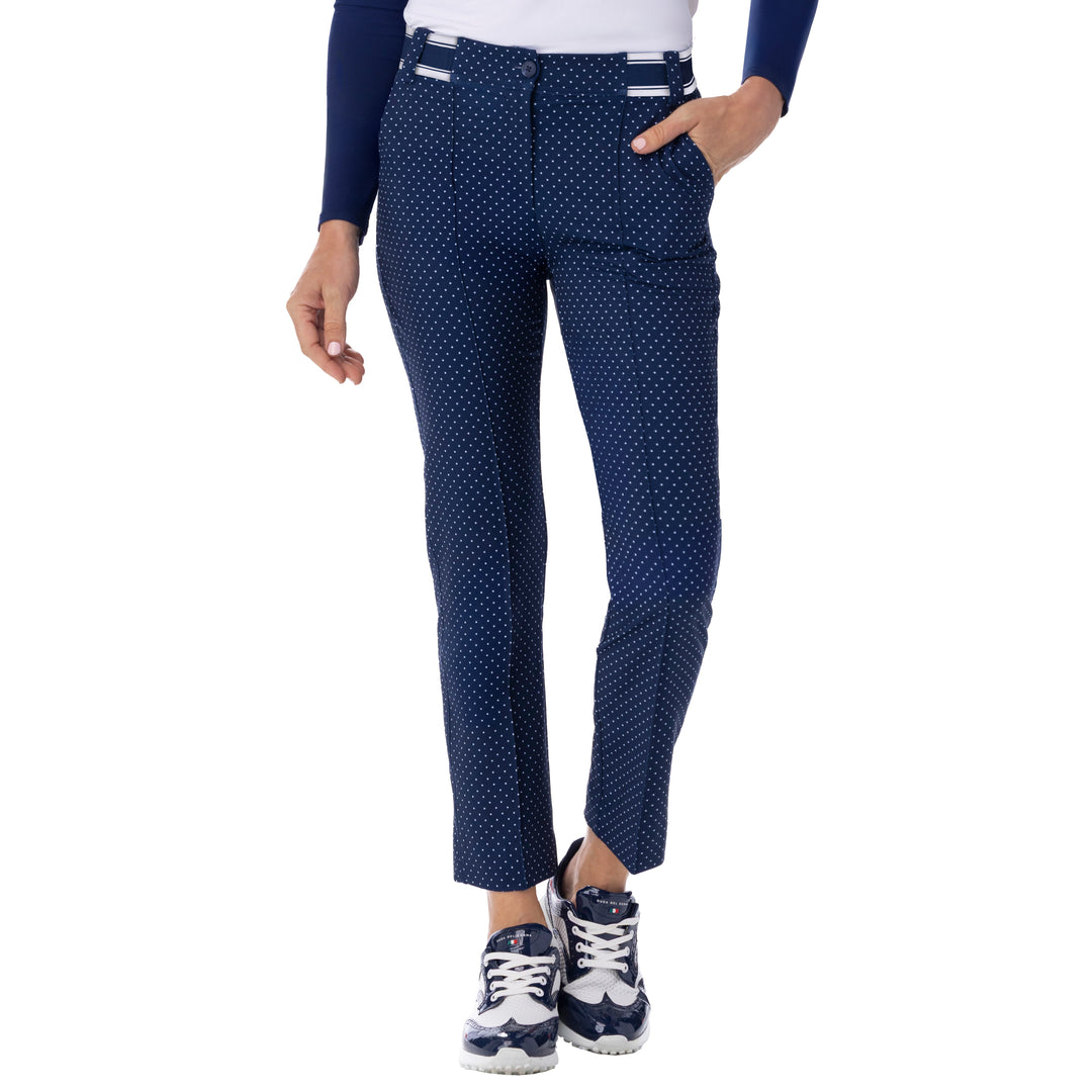 BelynKey BK Sport Crop Pant | Ink Coastal Dot