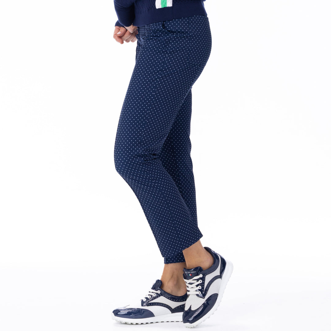BelynKey BK Sport Crop Pant | Ink Coastal Dot