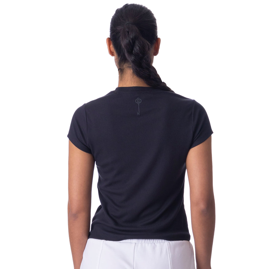 BelynKey Sueded Washed Onyx Short Sleeve Transit Tee