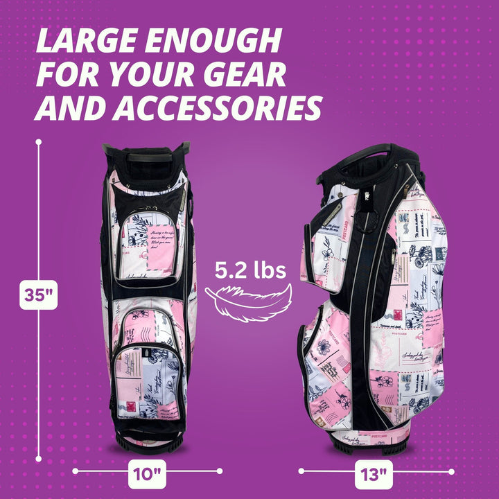 Taboo Fashions Love Notes Pink 14-Way Lightweight Cart Bag