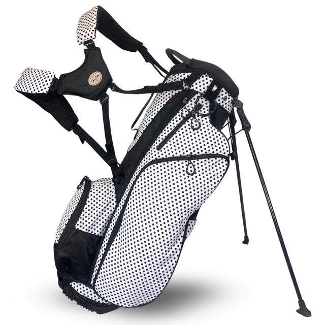 Taboo Fashions Black Tie Polka Dots 4-Way Lightweight Stand Bag