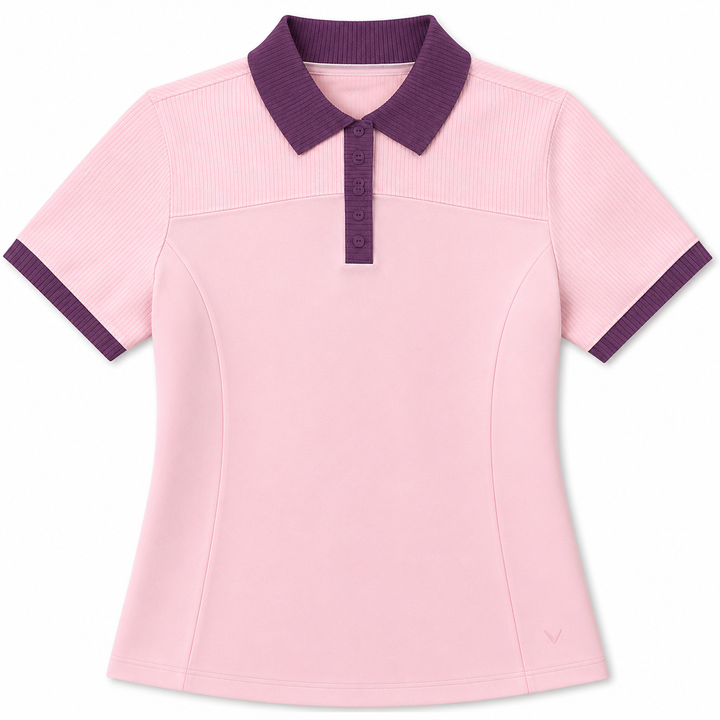 Callaway Colorblock Short Sleeve Rib Polo