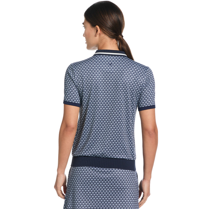 Callaway Scarf Geo Short Sleeve Polo