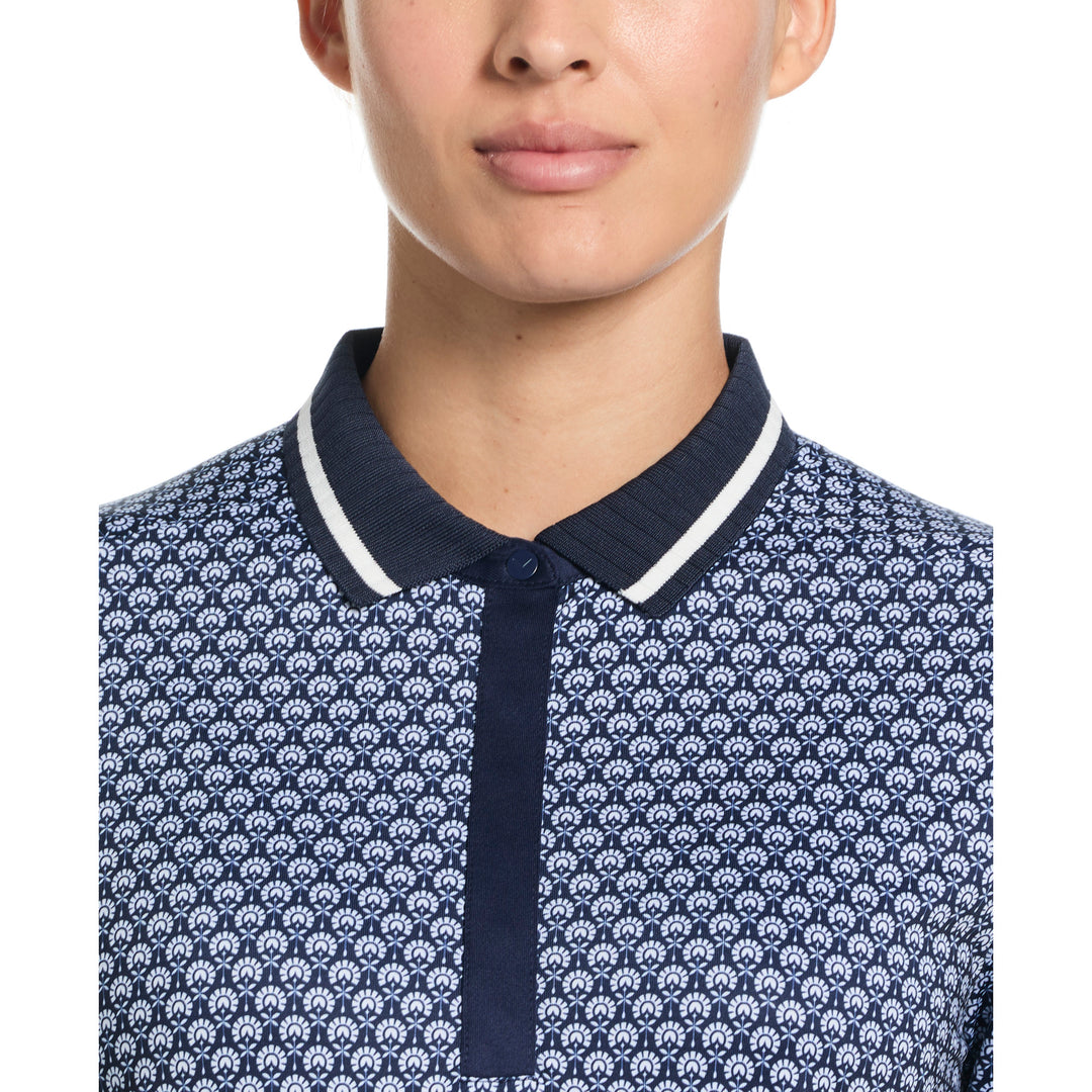 Callaway Scarf Geo Short Sleeve Polo