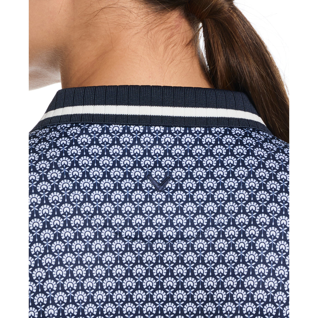 Callaway Scarf Geo Short Sleeve Polo