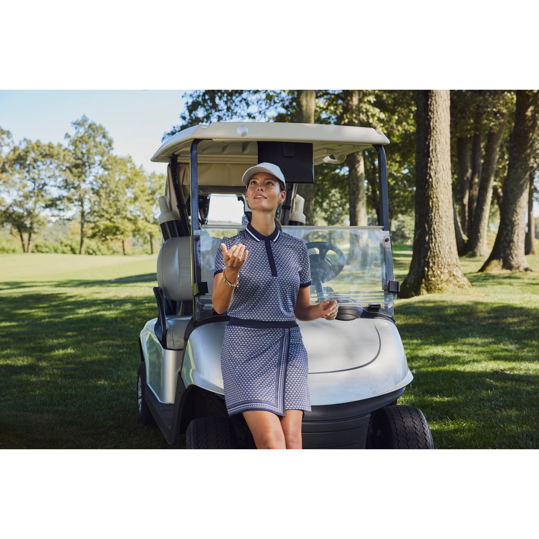 Callaway Scarf Geo Short Sleeve Polo
