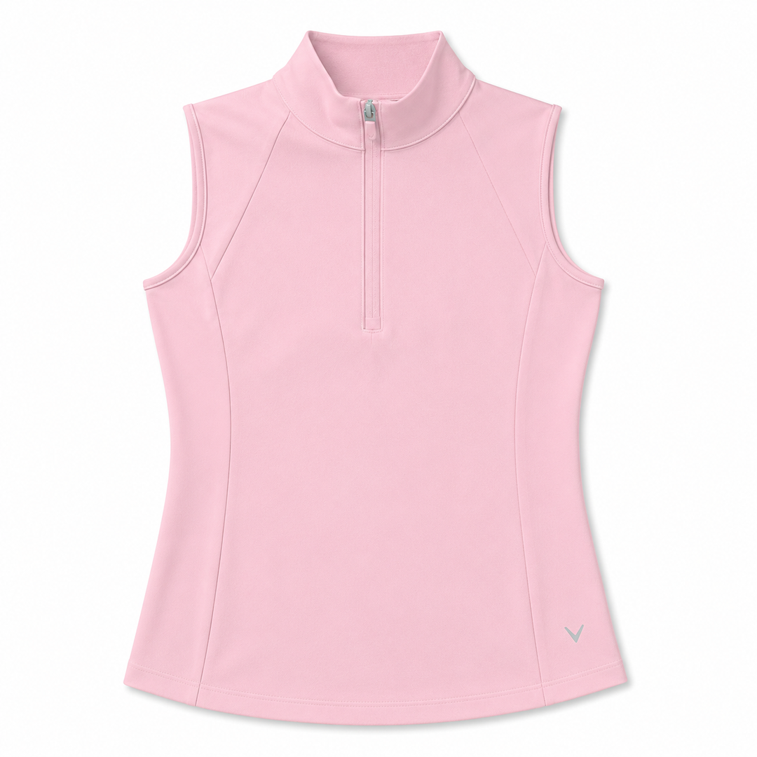 Callaway Rib Play Sleeveless Polo | Cherry Blossom