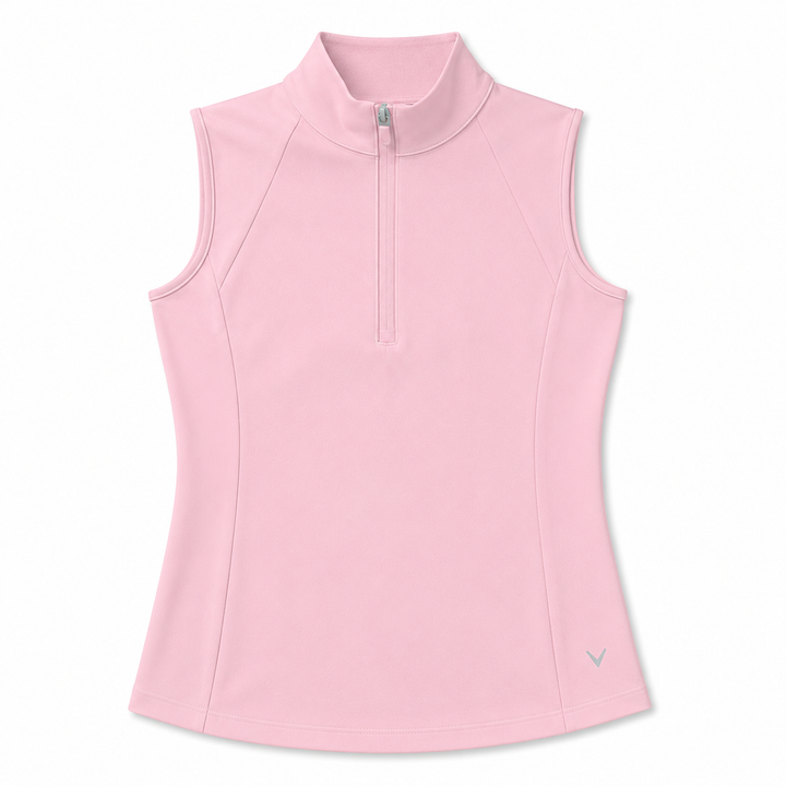 Callaway Rib Play Sleeveless Polo | Cherry Blossom