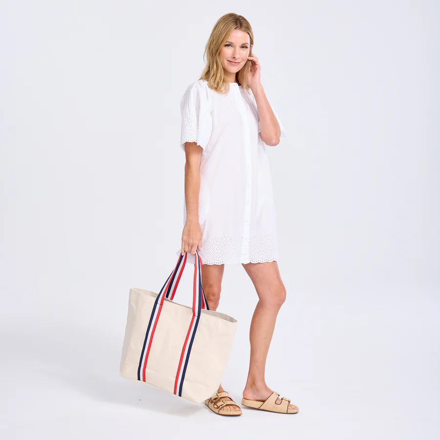 Ame &amp; Lulu Hamptons Jumbo Beach Canvas Totes