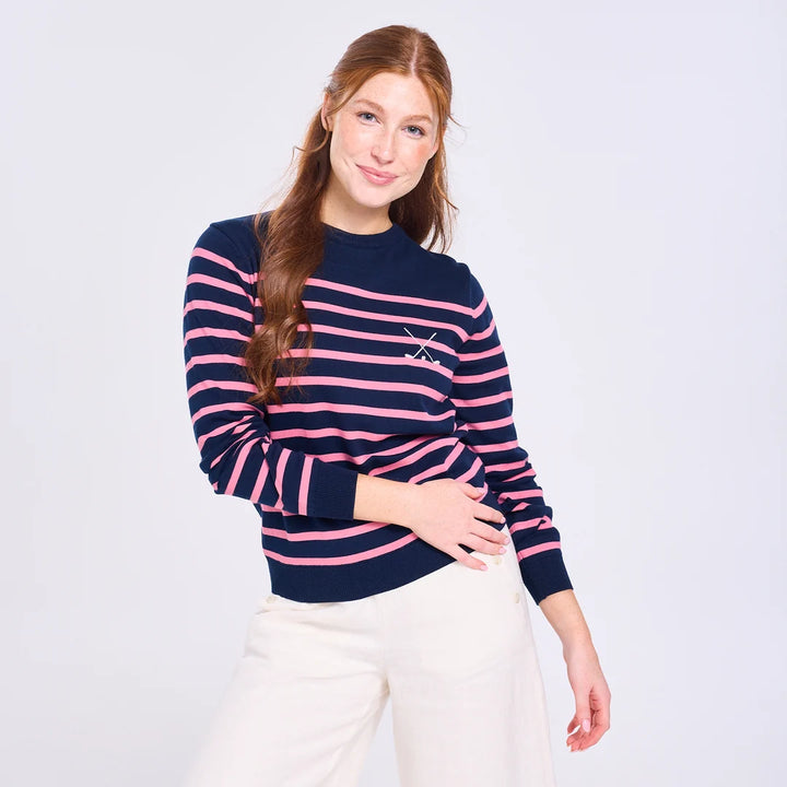 Ame &amp; Lulu Club Sport Fairway Stripe Sweater