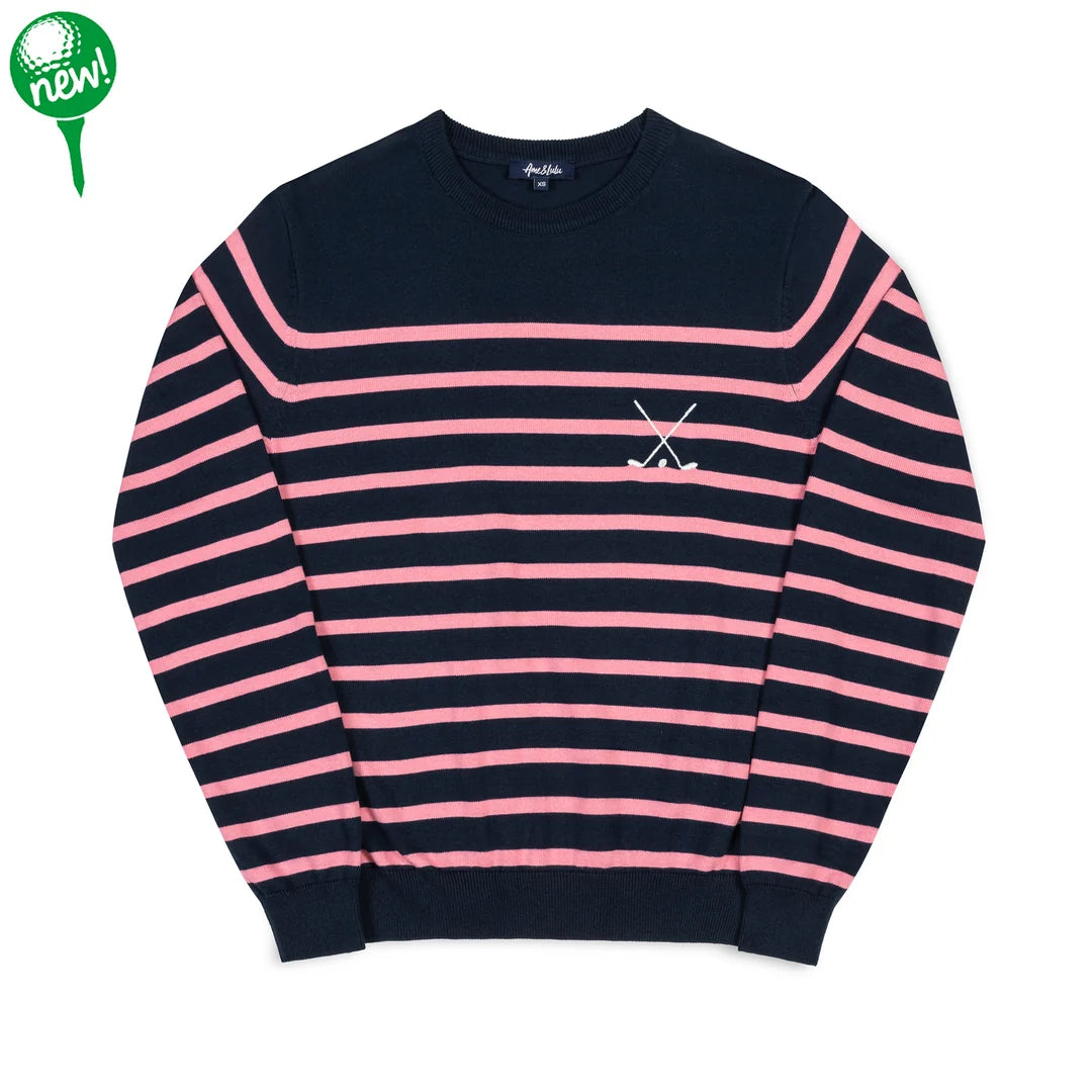 Ame &amp; Lulu Club Sport Fairway Stripe Sweater